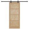 Porte coulissante avec ensemble de quincaillerie 'ORKDAL'en bois massif de pin 