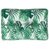 Coussin de palette motif de feuilles 60x40x12 cm tissu 