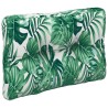 Coussin de palette motif de feuilles 60x40x12 cm tissu 