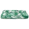 Coussin de palette motif de feuilles 60x40x12 cm tissu 