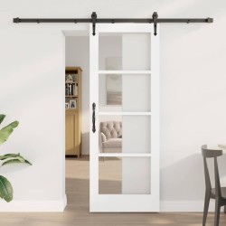 Porte coulissante avec quincaillerie 'ORKDAL'Blanche 73,5x198,5 cm 