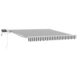 Auvent manuel rétractable marron 350x250 cm 