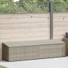 Boîte de rangement de jardin gris clair 220x50x58 cm rotin 