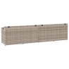 Boîte de rangement de jardin gris clair 220x50x58 cm rotin 