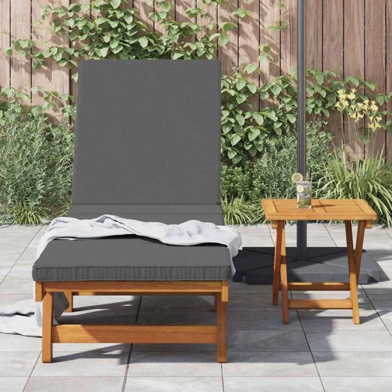 Fauteuil roulant avec table et coussin en bois d'acacia massif 