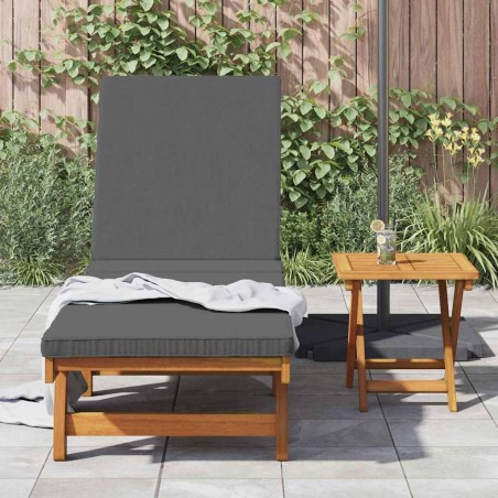 Fauteuil roulant avec table et coussin en bois d'acacia massif 