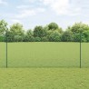 Clôture en Fil Soudé avec 11 Pieux U Verte 1,6x25 m Acier 