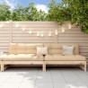 Canapés centraux de jardin 2 pcs 120x80 cm bois de pin massif 