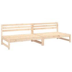 Canapés centraux de jardin 2 pcs 120x80 cm bois de pin massif 