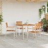 Table de repas 90x90x74.5 cm en bois massif de teck 
