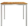 Table de repas 90x90x74.5 cm en bois massif de teck 