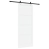 Porte coulissante avec matériel blanc 93x232 cm en pin massif 