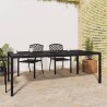 Table de jardin anthracite 200x100x72 cm acier 