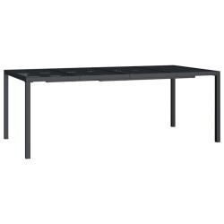 Table de jardin anthracite 200x100x72 cm acier 
