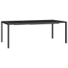 Table de jardin anthracite 200x100x72 cm acier 