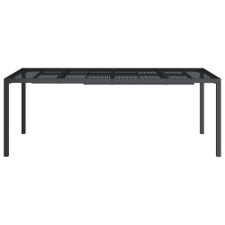 Table de jardin anthracite 200x100x72 cm acier 