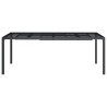 Table de jardin anthracite 200x100x72 cm acier 