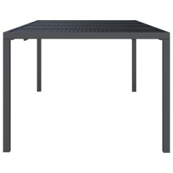 Table de jardin anthracite 200x100x72 cm acier 