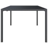 Table de jardin anthracite 200x100x72 cm acier 