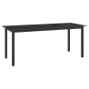 Table de jardin Noir 190x90x74 cm Aluminium et verre 