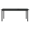 Table de jardin Noir 190x90x74 cm Aluminium et verre 