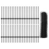 Poteaux de clôture 11 pcs U-Channel gris 60 cm acier 