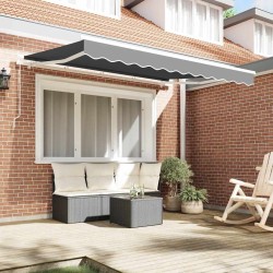 Cadre de Store Rétractable Manuel 3,5 x 2 m en Métal 
