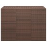 Boîte à coussins de jardin Résine tressée 145x100x103 cm Marron 