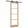 Ensemble de Porte Coulissante avec Quincaillerie 78x211 cm Bois Massif de Pin 