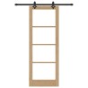Ensemble de Porte Coulissante avec Quincaillerie 78x211 cm Bois Massif de Pin 