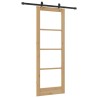 Ensemble de Porte Coulissante avec Quincaillerie 78x211 cm Bois Massif de Pin 