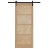 Porte coulissante avec kit de quincaillerie 86x211 cm Bois massif pin 