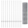 Clôture Euro avec 22 poteaux U Argent 1x25 m Acier 