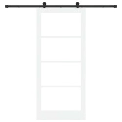 Ensemble de Porte Coulissante 'ORKDAL'Blanche 93x211 cm 