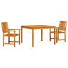 Ensemble de salle à manger extérieur 3 pcs 110 x 110 x 75 cm 