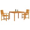 Ensemble de salle à manger extérieur 3 pcs 110 x 110 x 75 cm 