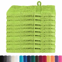 Gants de toilette 10 pcs Pomme verte 15 x 21 cm Coton 