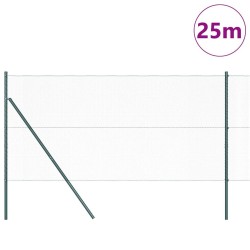Clôture Hexagonale Verte 1,4x25 m Acier 