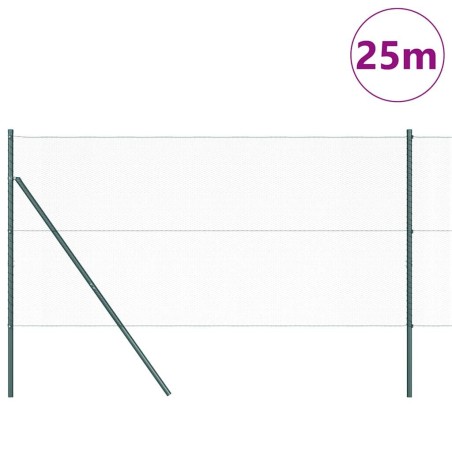 Clôture Hexagonale Verte 1,4x25 m Acier 