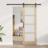 Porte Coulissante avec Kit Quincaillerie 73.5x211 cm Bois Massif Pin 