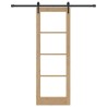 Porte Coulissante avec Kit Quincaillerie 73.5x211 cm Bois Massif Pin 