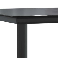 Ensemble à manger de jardin 5 pcs noir textilène et acier 