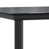 Ensemble à manger de jardin 5 pcs noir textilène et acier 
