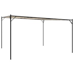 Belvédère beige 4x4 m 180 g/m² tissu et acier 