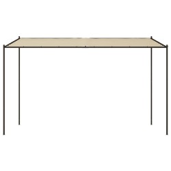 Belvédère beige 4x4 m 180 g/m² tissu et acier 