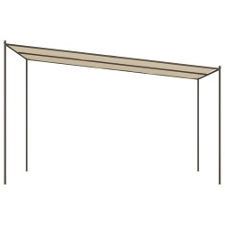 Belvédère beige 4x4 m 180 g/m² tissu et acier 