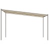 Belvédère beige 4x4 m 180 g/m² tissu et acier 