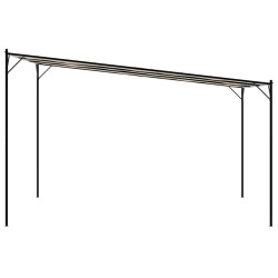 Belvédère beige 4x4 m 180 g/m² tissu et acier 