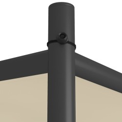 Belvédère beige 4x4 m 180 g/m² tissu et acier 