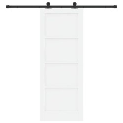 Porte coulissante ORKDAL blanche 78x202 cm en bois massif de pin 